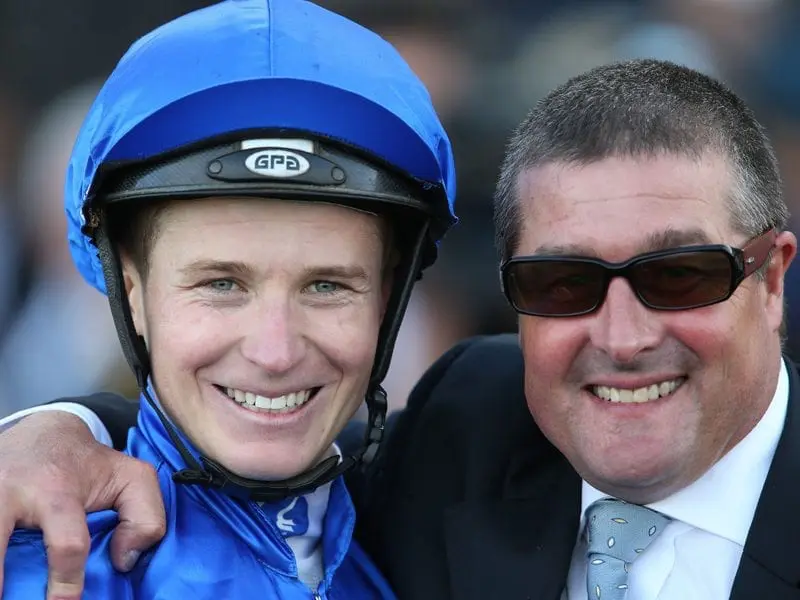 Darren Beadman has missed his biggest win as a trainer with Impending in the Stradbroke Handicap. James McDonald , pictured with Darren Beadman
