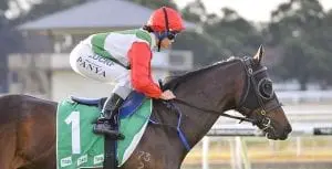 Apprentice jockey Deanne Panya Deanne Panya on Wide Acclaim
