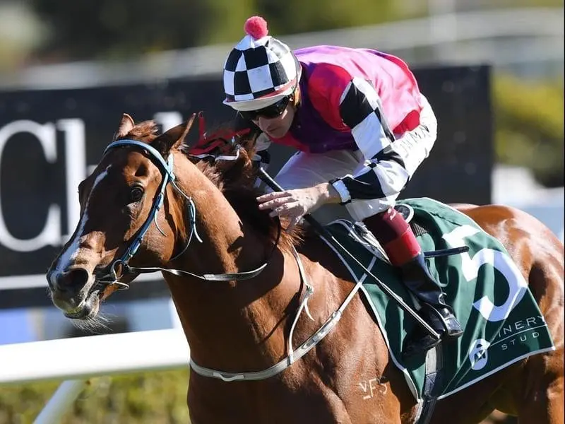 Nictock, ridden by Hugh Bowman, during Canterbury Park Race Day