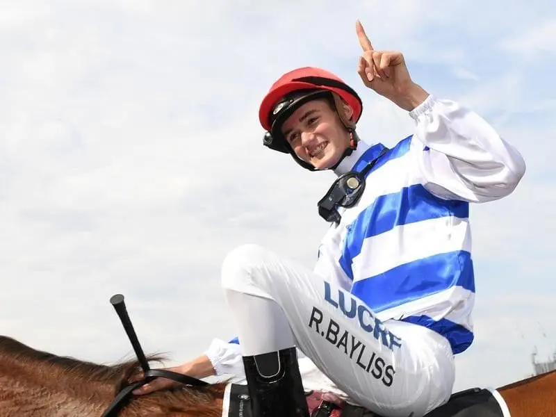 Jockey Regan Bayliss has taken the next step in his comeback from a broken wrist. Regan Bayliss