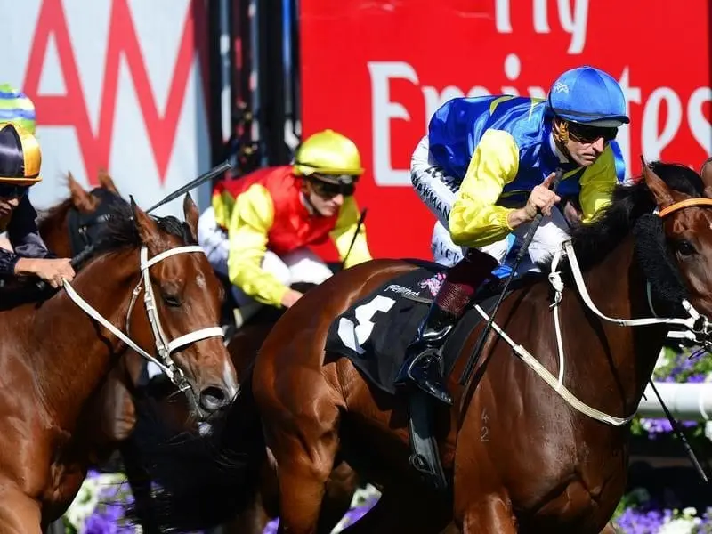 Le Romain (right) returns to Flemington where he won the Group One Cantala Stakes. Le Romain Cantala
