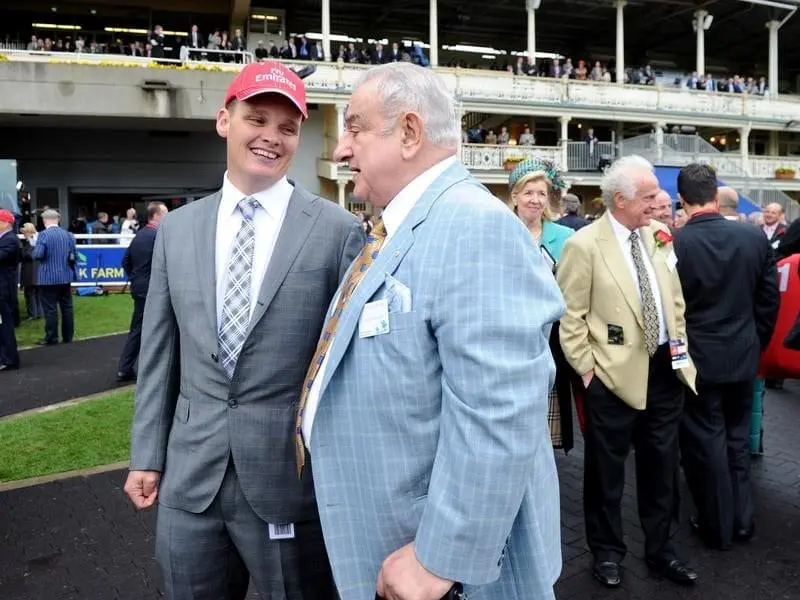 Trainer Joe Pride (left) has a long association with owner Nick Moraitis who races Destiny's Kiss. Destiny's Kiss