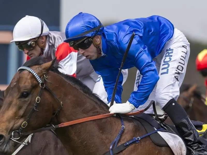 Godolphin colt Beau Geste continued the promising start to his career at Rosehill. Jockey Brenton Avdulla riding Beau Geste