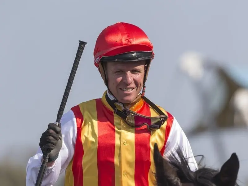 Kerrin McEvoy returns to scale after winning on Washington Heights at Rosehiill. Washington Heights