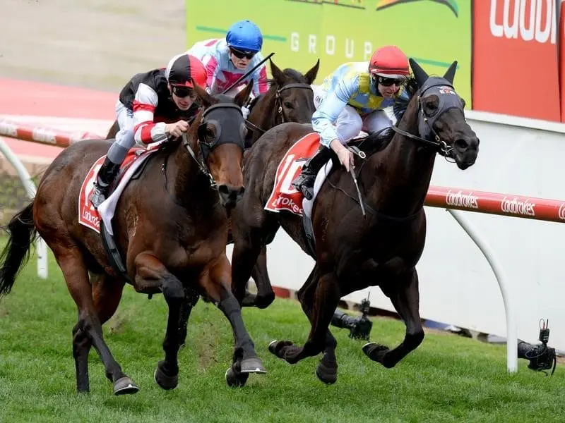 Heatherly (right) will meet last-start conqueror Missrock (left) again in the McEwen Stakes. Heatherly
