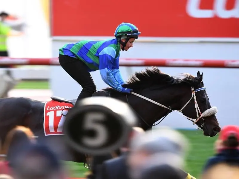 Michelle Payne is excited about her first Cox Plate ride on English horse Kaspersky. kaspersky