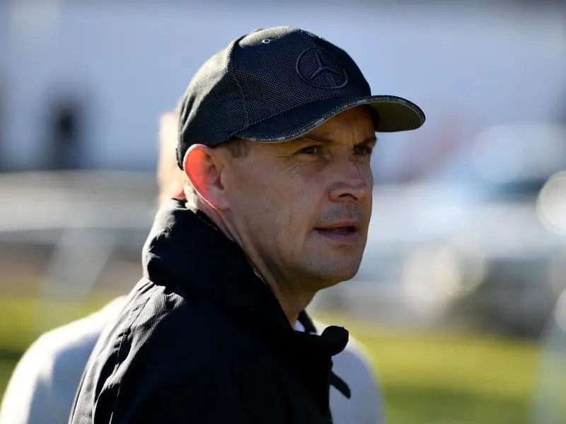 Trainer Chris Waller believes Tangled can step up to the plate in the G1 Spring Champion Stakes. chris waller