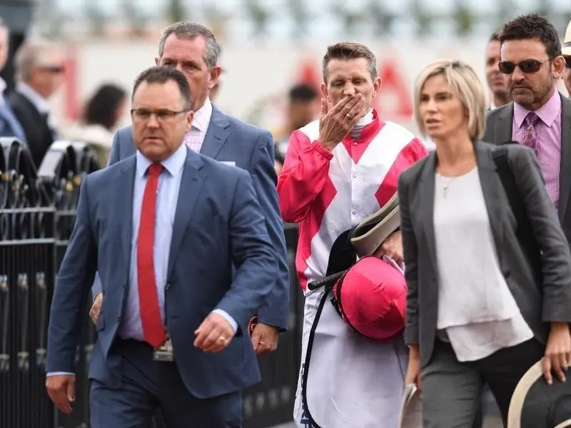 Trainer Robbie Griffiths (left) will take a team of four to the Ballarat feature meeting. griffiths