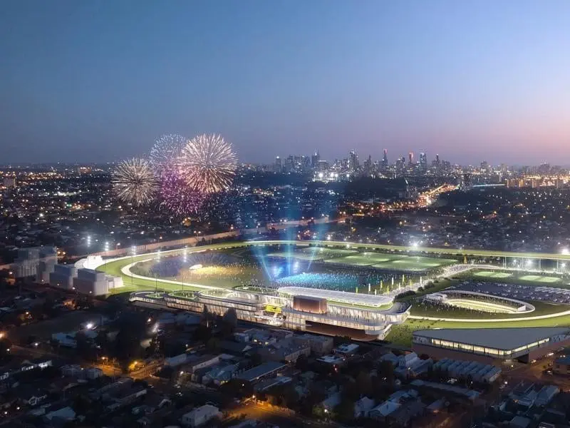 The Moonee Valley racing precinct will undergo a $2 billion redevelopment. An artist's impression of the Valley precinct redevelopment