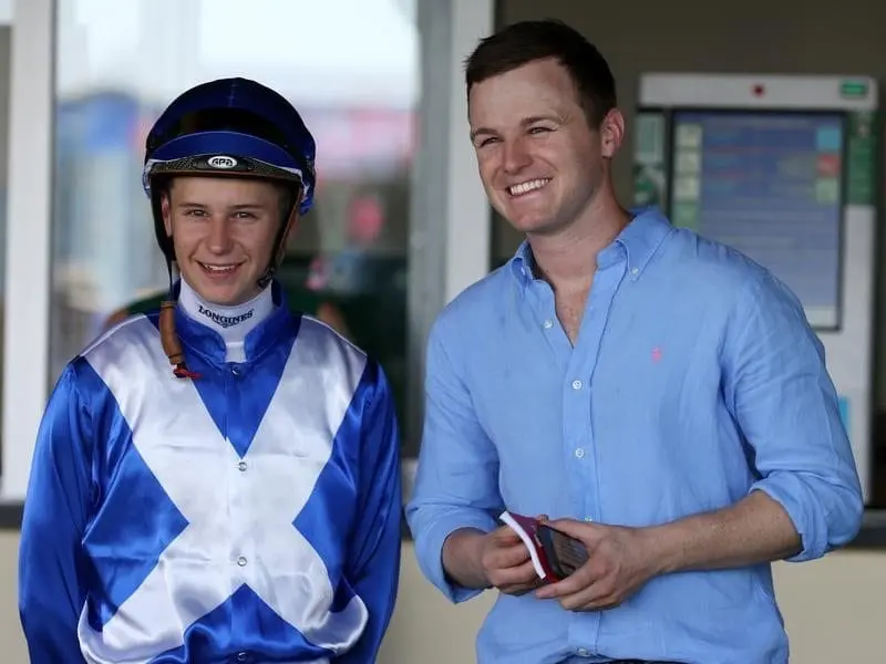 Apprentice Fred Kersley and Lindsay Park co-trainer Ben Hayes hope to combine with a Sandown win . fred