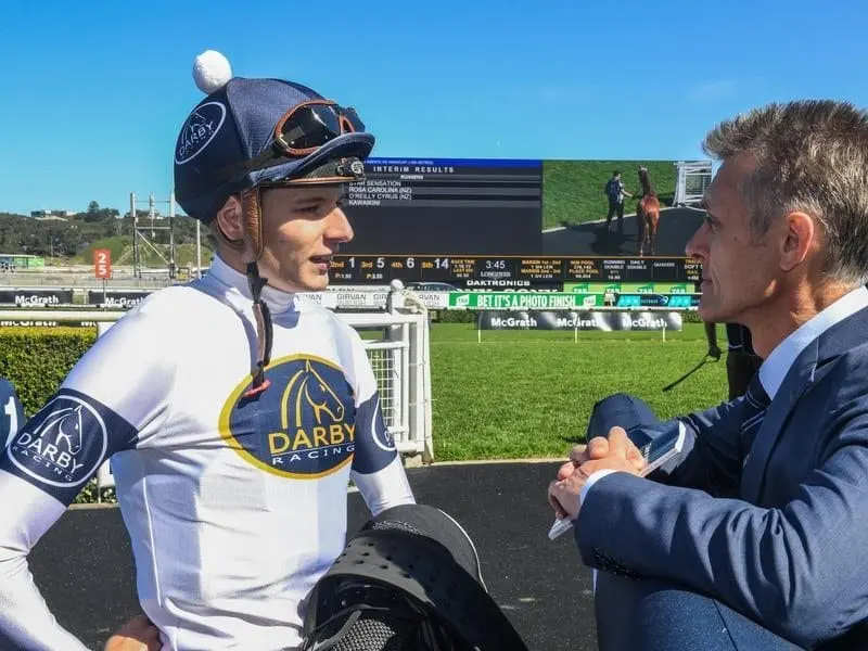 Randwick trainer Mark Newnham (right).