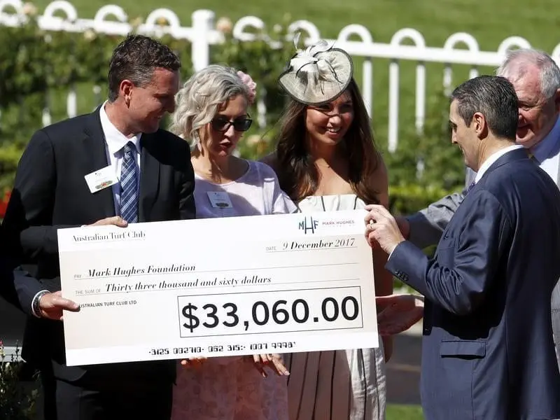 Mark Hughes cheque presentation