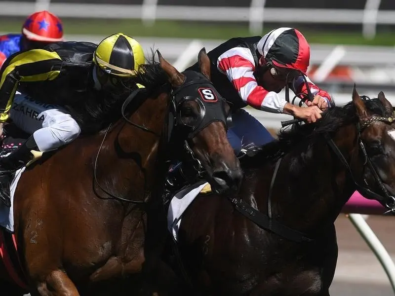 Standish Handicap winner Lord Of The Sky ridden (right) is a late entry for the Expressway Stakes. lord
