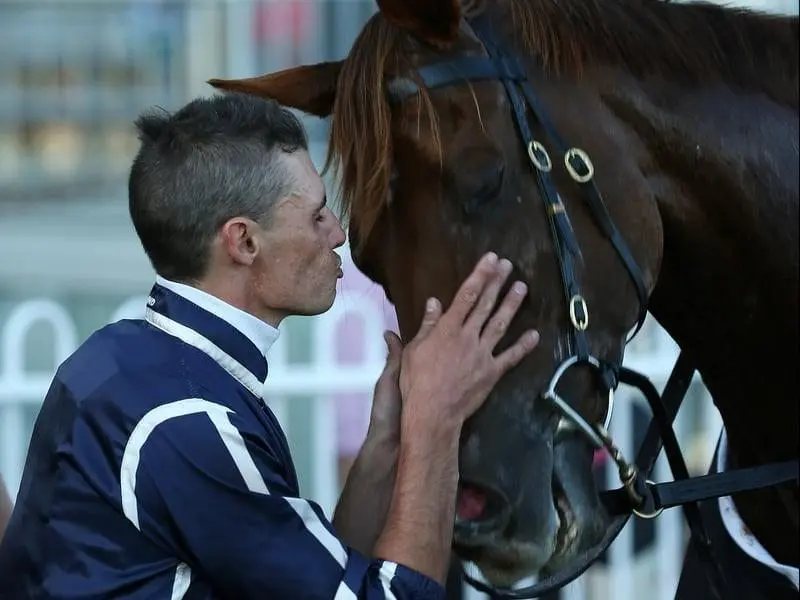 Jockey Billy Egan with Widgee Turf