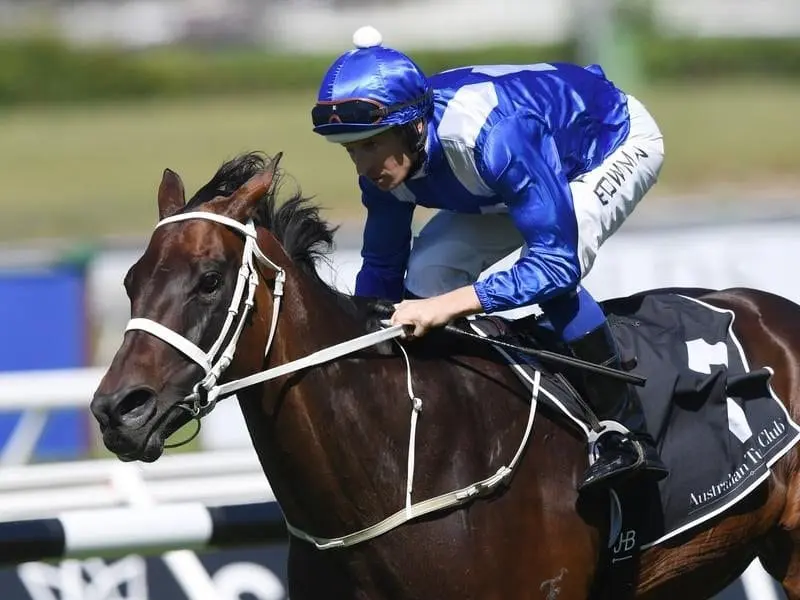 Winx ridden by Hugh Bowman