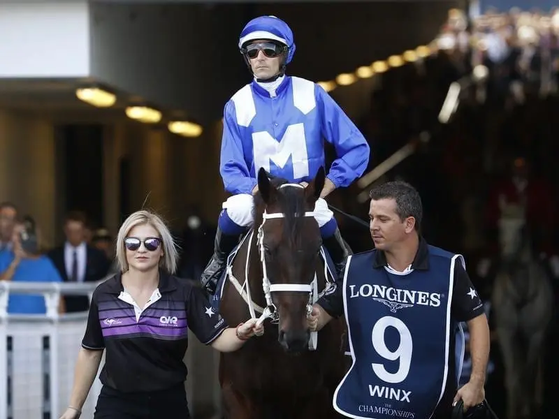 Hugh Bowman on Winx.