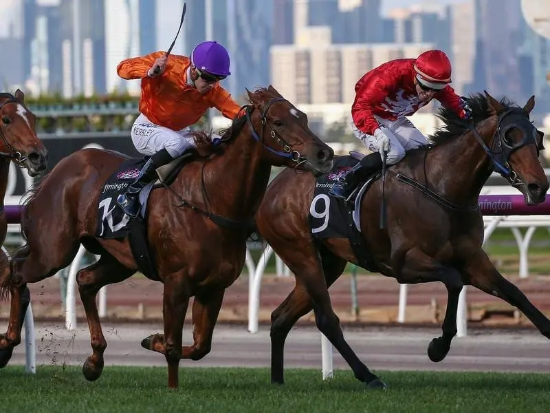 Noel Callow rides Remember The Name to win race 3 at Flemington