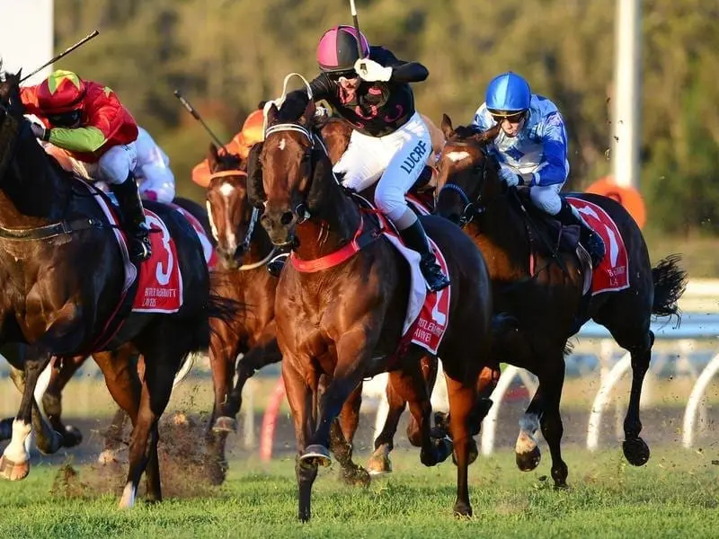 Jockey Skye Bogenhuber rides The Monstar to victory in race 7.