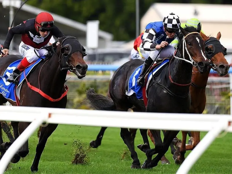 Jockey Damian Browne (right) rides Princess Posh
