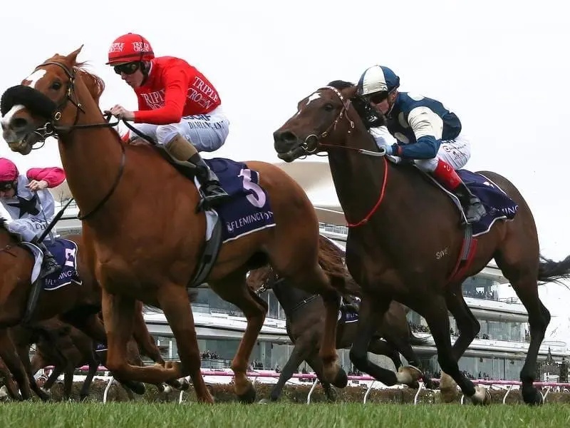 Dothraki (left) wins at Flemington.