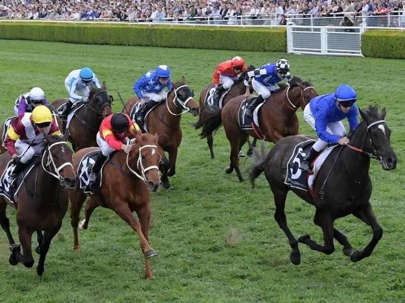 Avilius (right) wins at Randwick.