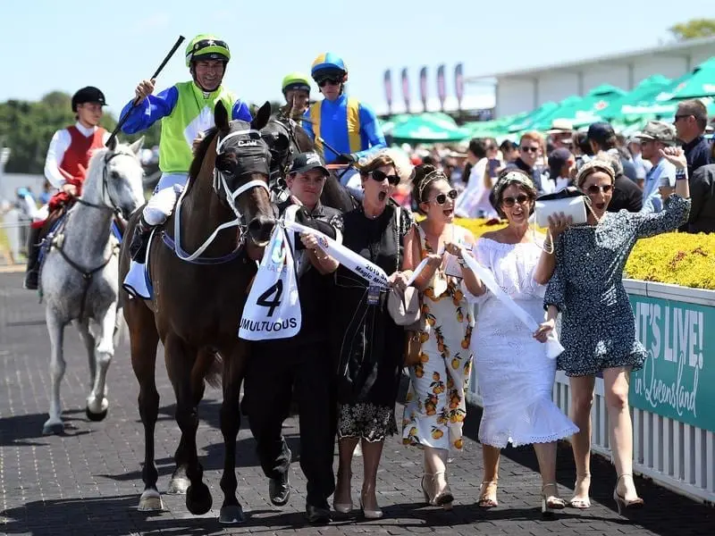 The Chris Waller-trained Tumultuous has claimed successive Magic Million Trophies at the Gold Coast. Tumultuous.