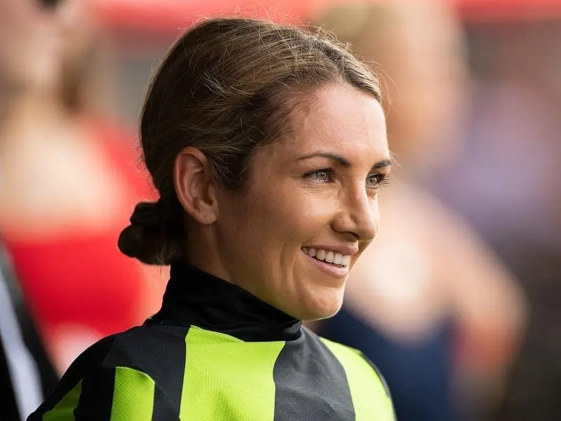 Jockey Tegan Harrison is forming a profitable association with trainer Chris Meagher. Tehan Harrison.
