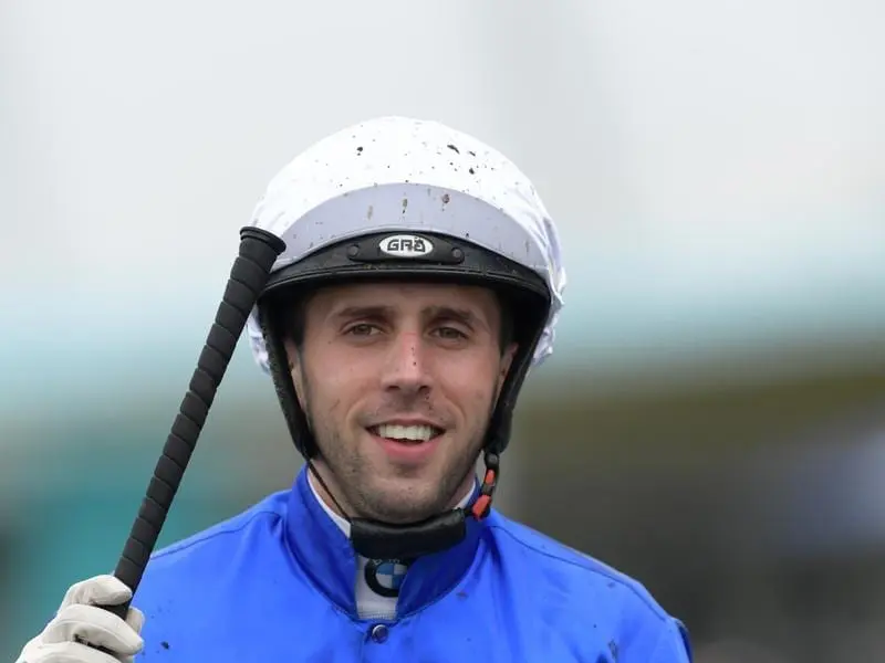 Jockey Brenton Avdulla has ridden Godolphin filly Amercement to victory in the Widden Stakes. Brenton Avdulla.