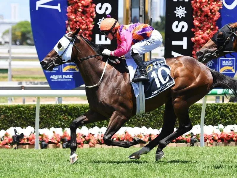 Chapter And Verse is likely to run in a Class 6 Plate at Eagle Farm rather than the Victory Stakes. chapter and verse