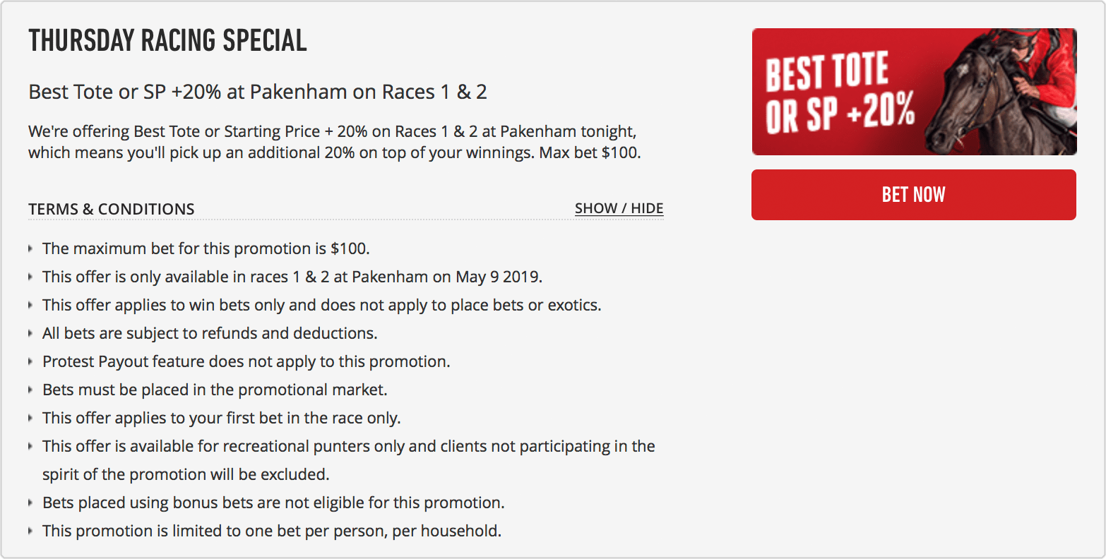Ladbrokes Bonus Terms & Conditions Online Bookmaker Promotions - Ladbrokes Racing Special