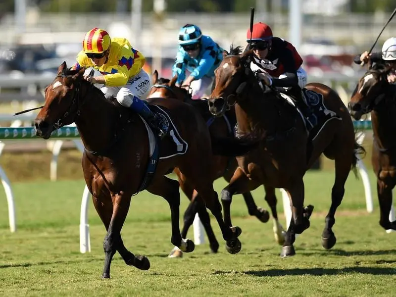 Jockey Blake Shinn rides Vega One to victory at Eagle Farm