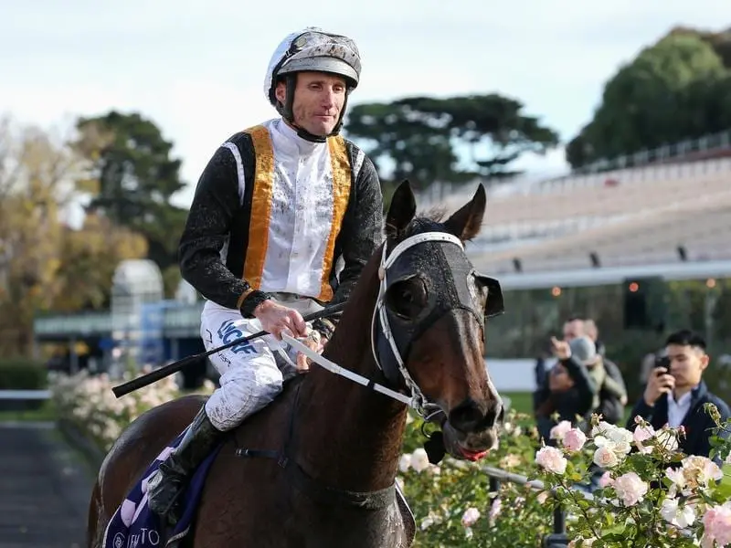 Jockey Damien Oliver returns to scale on Chouxting The Mob