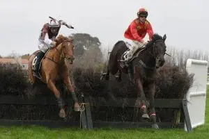 Gillies breaks Awapuni hoodoo Gagarin (right) and Zedace