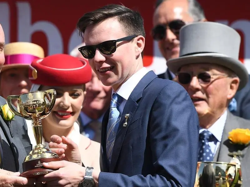 Trainer Joseph O'Brien (l) and owner Lloyd Williams (r) have combined to win a Group 3 race in Ireland. buckhurst
