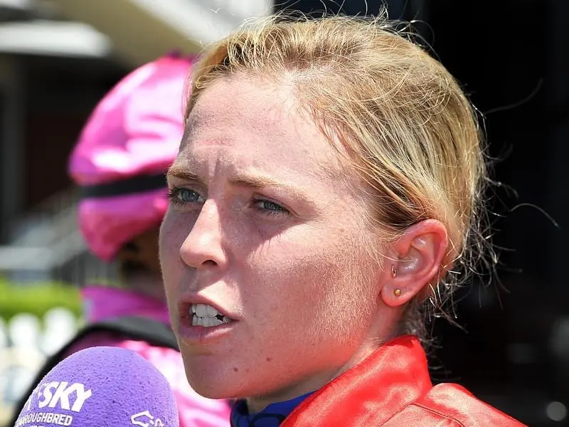 Tiffani Brooker will again ride the Paul Jenkins-trained Travistee when the mare runs at Eagle Farm. jockey tiffani brooker