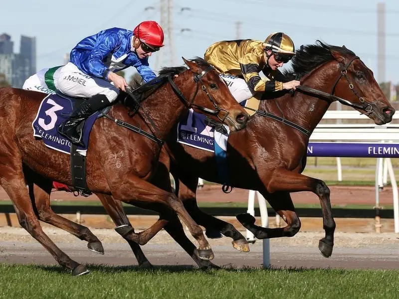 Jockey Linda Meech rides Fabulanski to victory at Flemington.