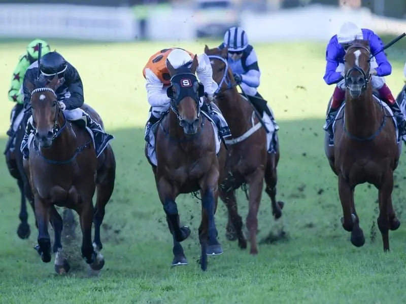 Jockey Cristian Reith rides Invictus Salute to victory.