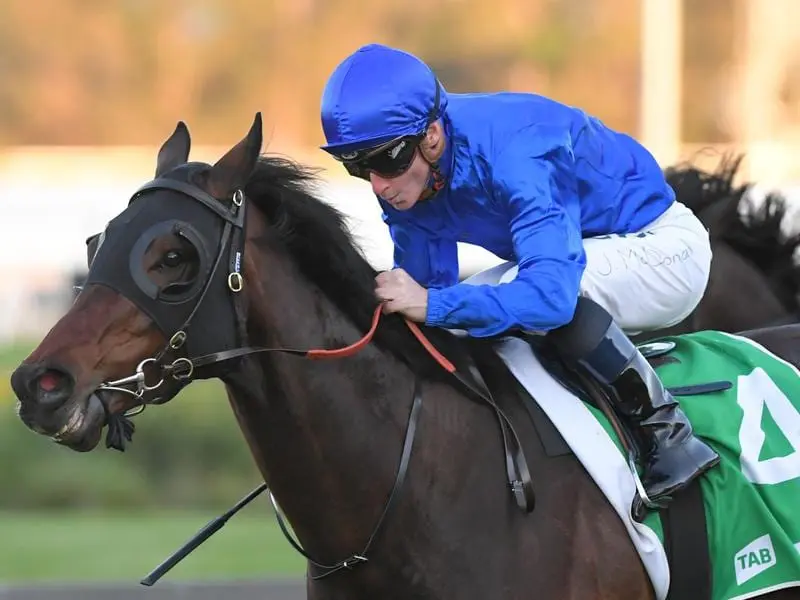 James McDonald rides Ranier to victory in race 9 at Rosehill