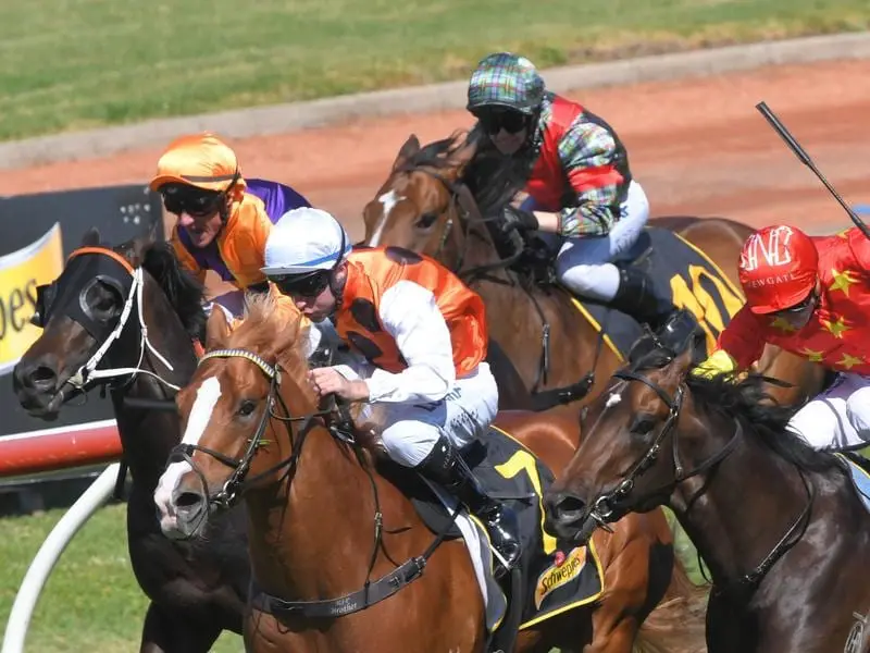 Jockey Tommy Berry rides Standout to victory in race 3 at Rosehill