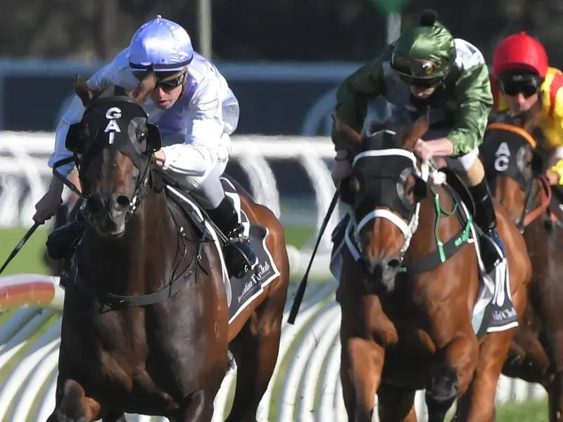 Adam Hyeroninmus rides Stampede to victory in race 6 at Rosehill