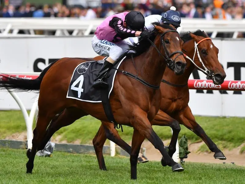 Miss Leonidas wins the Caulfield Sprint over 1000m.