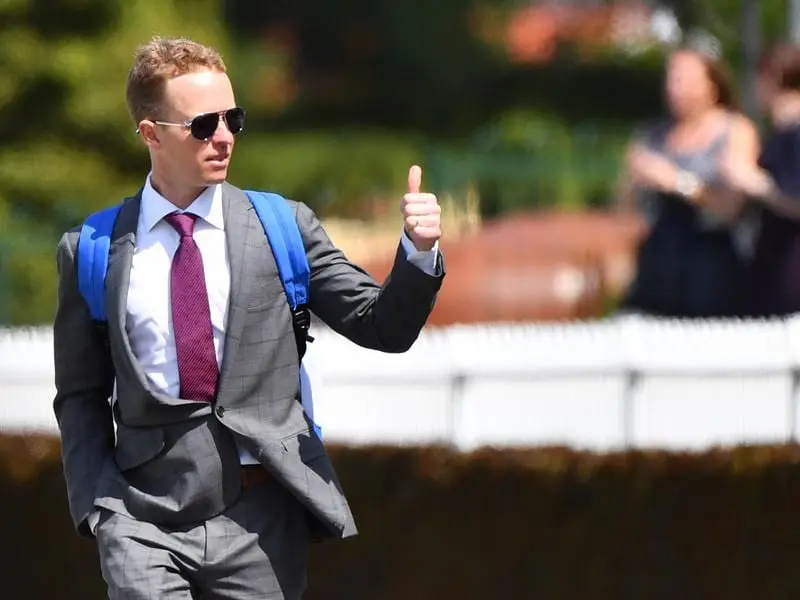 Kerrin McEvoy and Damian Lane have shared the $50,000 in the Star of the Saddle at Caulfield. kerrin mcevoy