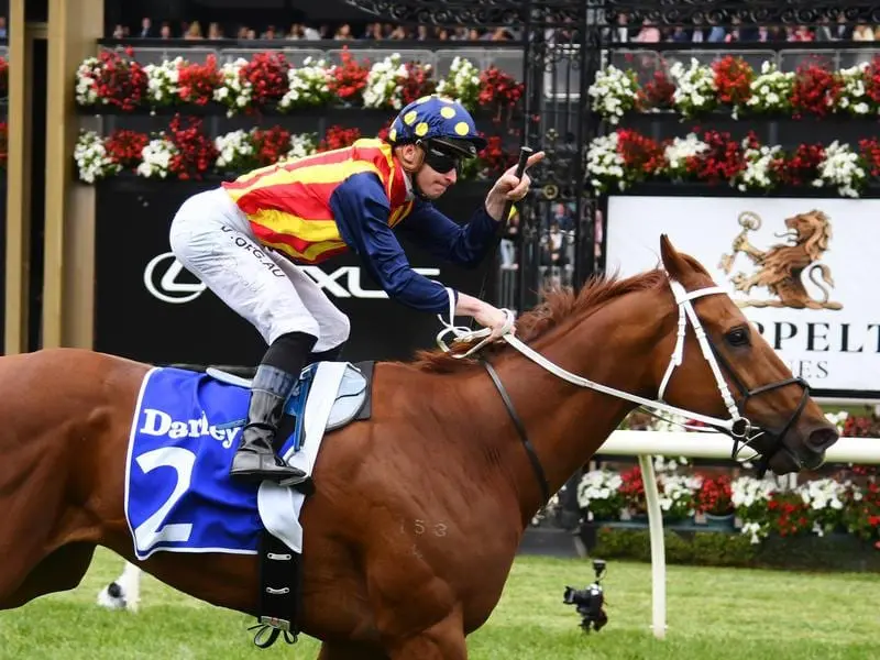Nature Strip has blitzed his rivals to win the $2 million Darley Sprint Classic at Flemington. Nature Strip wins the Darley Sprint Classic.