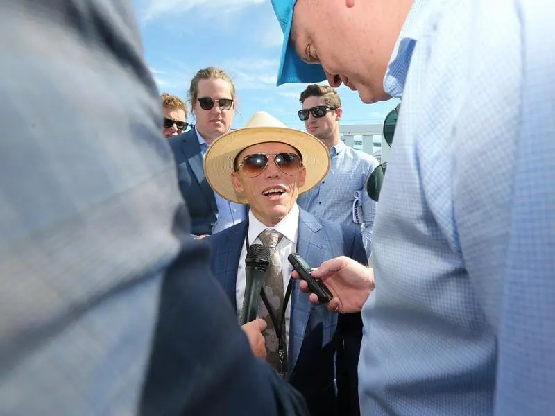 The Chris Munce-trained Boomsara has again drawn a wide barrier for the George Moore Stakes. chris munce
