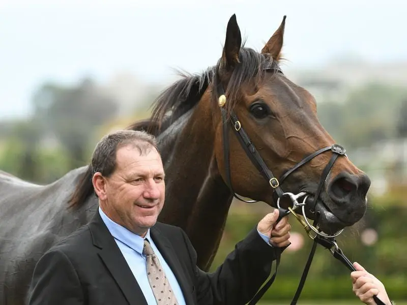 Trainer Jeff Searle and Wings Of Pastrami.