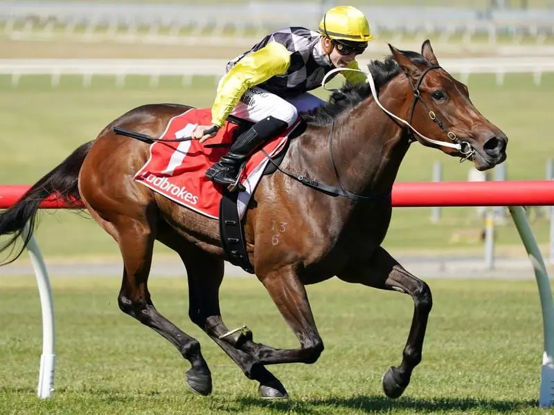 Thomas Stockdale rides Merited to victory in race 3 at Sandown