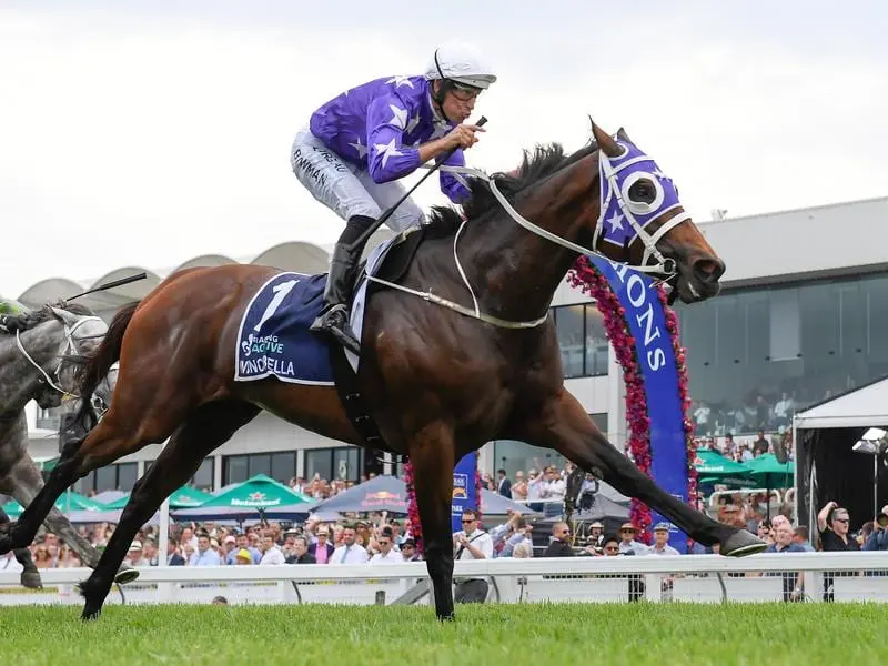 Invincibella wins the Magic Millions Fillies and Mares.