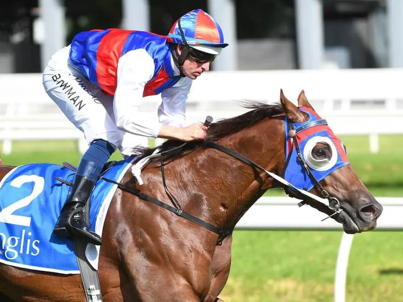 Excess Funds wins the Inglis Dash at Caulfield.