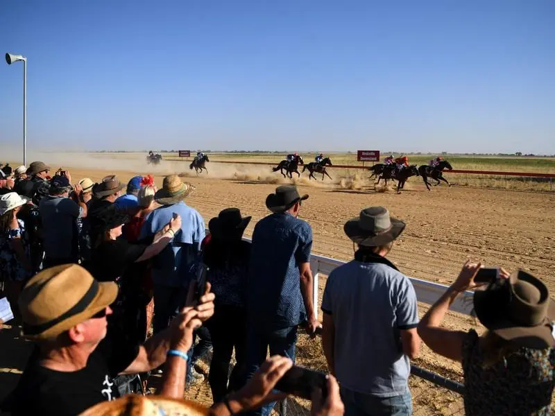 The famous Birdsville races in outback Queensland.