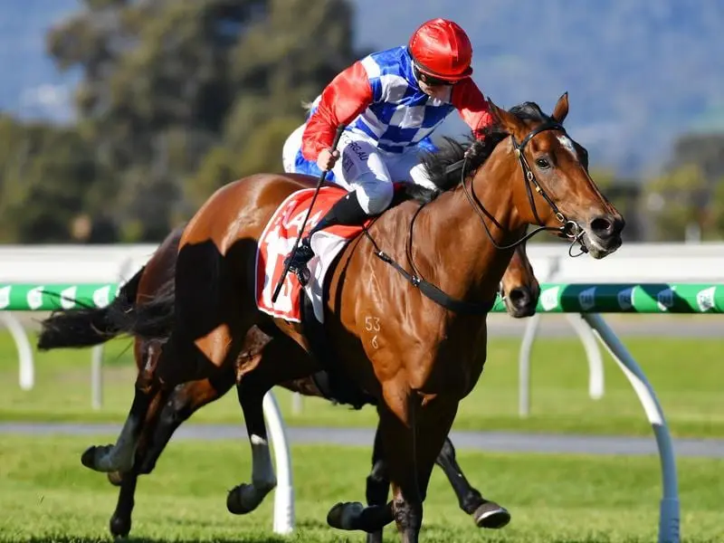 Georgine Cartwright wins the Centaurea Stakes on Oasis Girl.